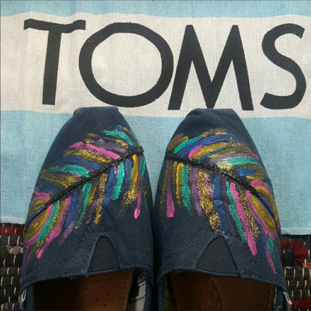 COPY - Toms Peacock Print Shoes